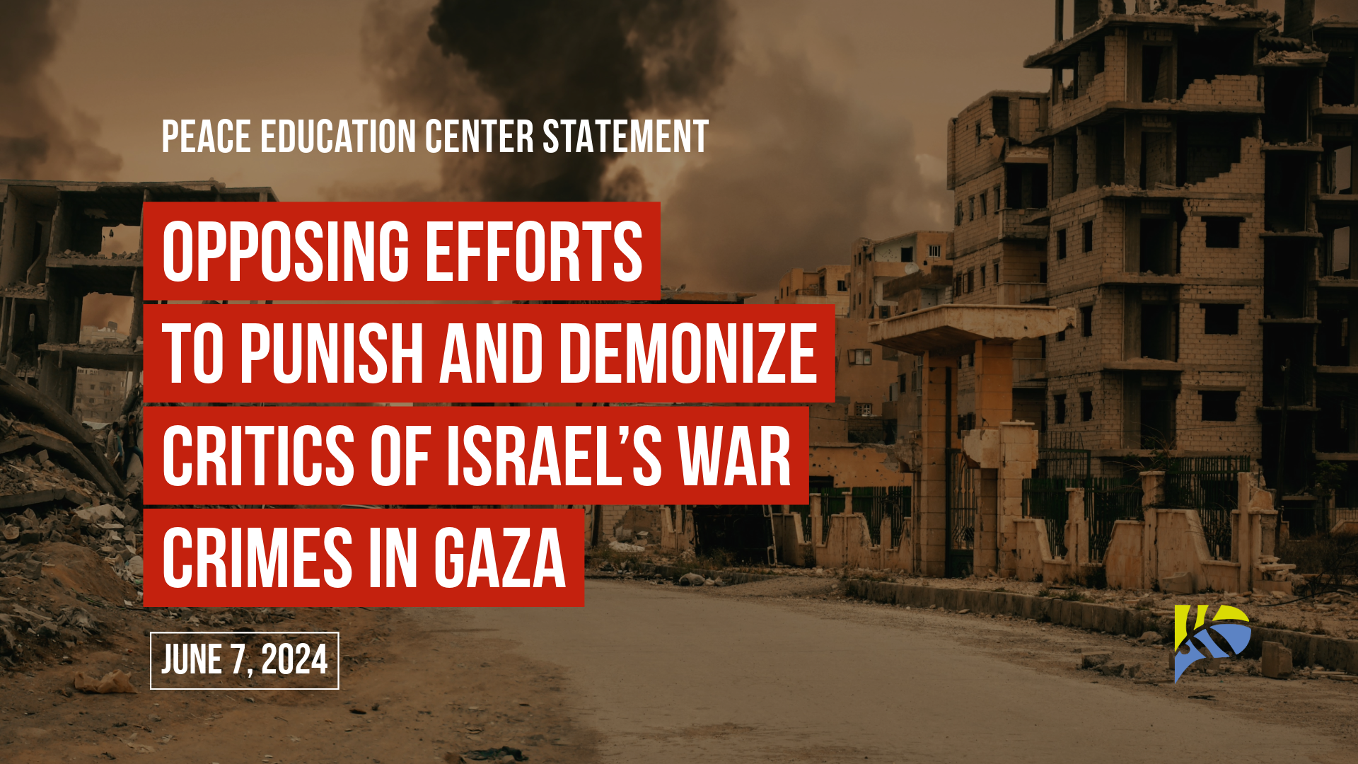 PEC STATEMENT Opposing Efforts to Punish Critics of Israel’s War Crimes in Gaza
